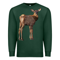 Sports Green elk fawn deer Premium Sweatshirt - LillyAllenDesigns
