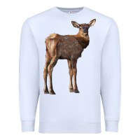 White elk fawn deer Premium Sweatshirt - LillyAllenDesigns