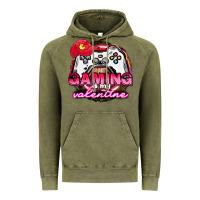 Vintage Olive Gaming is my valentine Vintage Hoodie - HowdyJamesFarm
