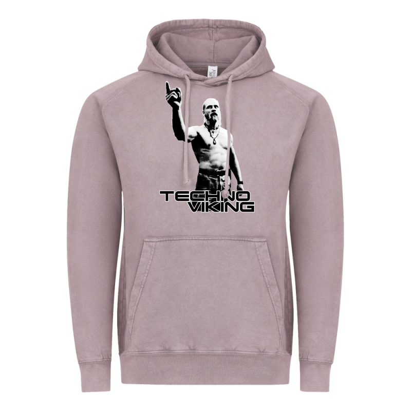 Techno Viking Vintage Hoodie by lanVoArt | Teevron