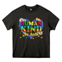 Asphalt LGBTQ Pride Human Kind Be Both Heavy Core Tee - BundleAndBundleShop