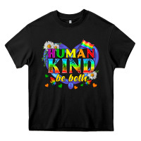 Black LGBTQ Pride Human Kind Be Both Heavy Core Tee - BundleAndBundleShop