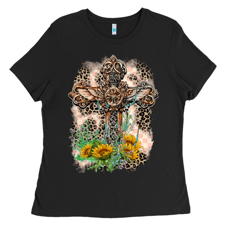 Western With Crosses Ladies Tee by LillyAllenDesigns | Teevron