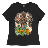 Black Western with Crosses Ladies Tee - LillyAllenDesigns
