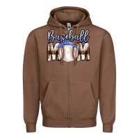 Chestnut Baseball Mom Zipper Hoodie - CowhideDigitalArt