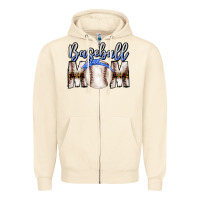 Sandshell Baseball Mom Zipper Hoodie - CowhideDigitalArt