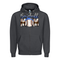 Smoke Baseball Mom Zipper Hoodie - CowhideDigitalArt