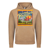 Vintage Coffee peaches records and tapes Vintage Hoodie - lanVoArt