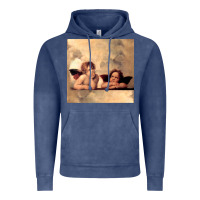 Vintage Denim Hot Trend Angels Raphael Cupid Cherubs Art Valentine Angel Vintage Hoodie - lanVoArt