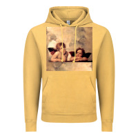 Vintage Mustard Hot Trend Angels Raphael Cupid Cherubs Art Valentine Angel Vintage Hoodie - lanVoArt