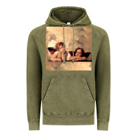 Vintage Olive Hot Trend Angels Raphael Cupid Cherubs Art Valentine Angel Vintage Hoodie - lanVoArt