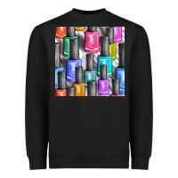 Colorful Nail Polish Seamless Pattern Bbs Heavyweight Sweatshirt | Teevron