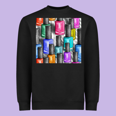 Colorful Nail Polish Seamless Pattern Bbs Heavyweight Sweatshirt Designed By Bundleandbundleshop