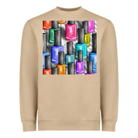 Mushroom colorful nail polish seamless pattern bbs Heavyweight Sweatshirt - BundleAndBundleShop