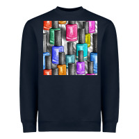 Navy colorful nail polish seamless pattern bbs Heavyweight Sweatshirt - BundleAndBundleShop