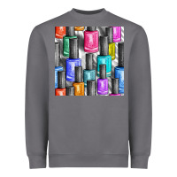 Storm colorful nail polish seamless pattern bbs Heavyweight Sweatshirt - BundleAndBundleShop