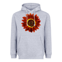 Heather Grey Rouge Royale Sunflower Heavyweight Hoodie - LillyAllenDesigns
