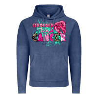 Vintage Denim Stronger than Cancer Vintage Hoodie - HowdyJamesFarm