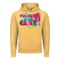 Vintage Mustard Stronger than Cancer Vintage Hoodie - HowdyJamesFarm