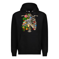 Black sorta merry sorta scary chest Premium Hoodie - FaDigitalArtStudio