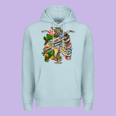 Sorta Merry Sorta Scary Chest Premium Hoodie Designed By Fadigitalartstudio