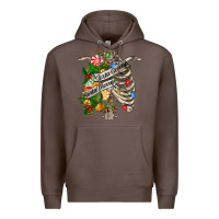 Coffee sorta merry sorta scary chest Premium Hoodie - FaDigitalArtStudio