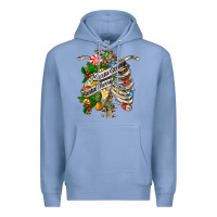 Colony Blue sorta merry sorta scary chest Premium Hoodie - FaDigitalArtStudio
