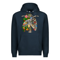 Navy sorta merry sorta scary chest Premium Hoodie - FaDigitalArtStudio