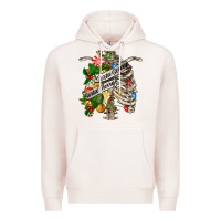 Pale Pink sorta merry sorta scary chest Premium Hoodie - FaDigitalArtStudio
