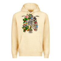 Pina Colada sorta merry sorta scary chest Premium Hoodie - FaDigitalArtStudio