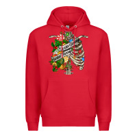 Red sorta merry sorta scary chest Premium Hoodie - FaDigitalArtStudio