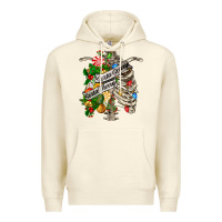 Sandshell sorta merry sorta scary chest Premium Hoodie - FaDigitalArtStudio