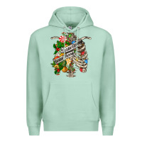 Seafoam sorta merry sorta scary chest Premium Hoodie - FaDigitalArtStudio