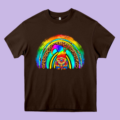 Lgbtq Pride Gnome Rainbow Heavy Core Tee Designed By Bundleandbundleshop