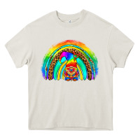 Cream LGBTQ Pride Gnome Rainbow Heavy Core Tee - BundleAndBundleShop