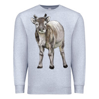 Heather Grey reindeer fawn deer Premium Sweatshirt - LillyAllenDesigns