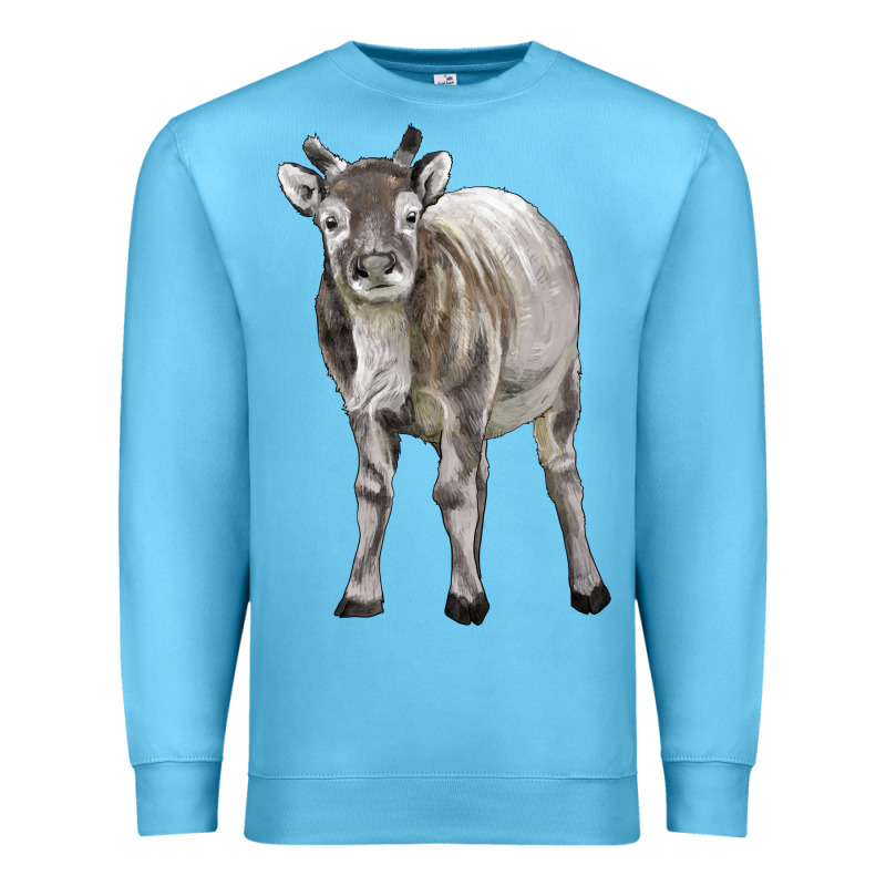 Reindeer Fawn Deer Premium Sweatshirt by LillyAllenDesigns | Teevron