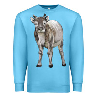 Ocean Blue reindeer fawn deer Premium Sweatshirt - LillyAllenDesigns