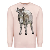 Pale Pink reindeer fawn deer Premium Sweatshirt - LillyAllenDesigns