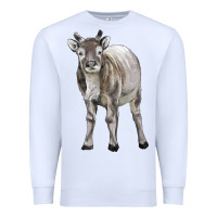 White reindeer fawn deer Premium Sweatshirt - LillyAllenDesigns