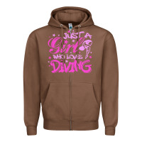 Chestnut funny springboard diving quote diver gift for love girl Zipper Hoodie - lanVoArt