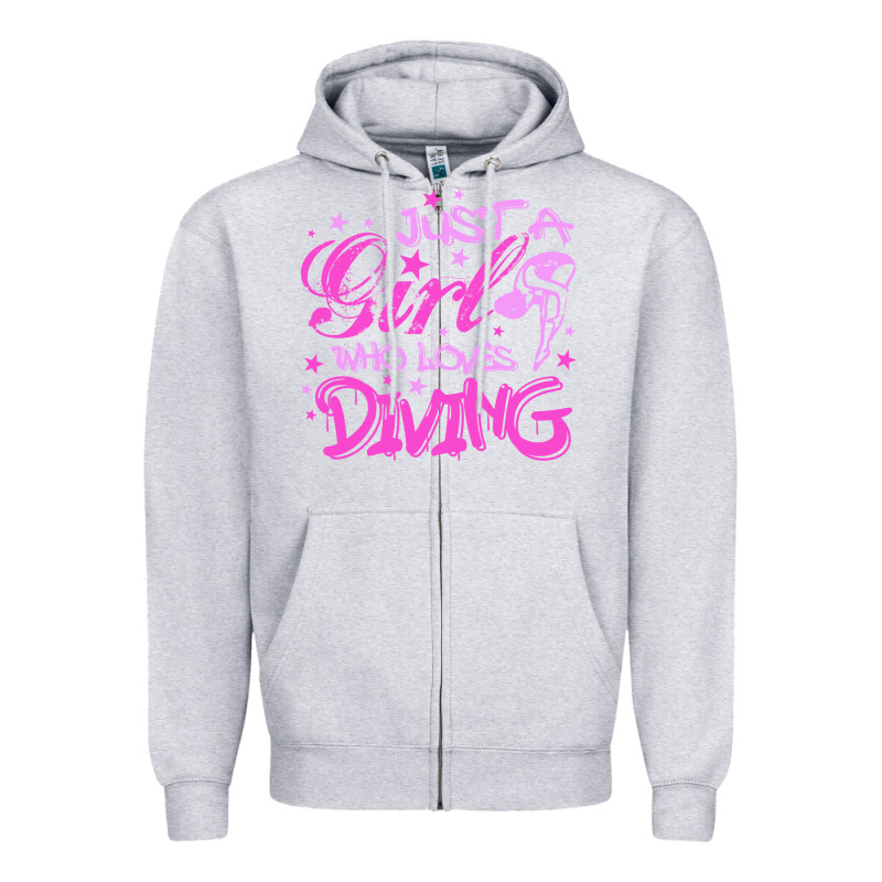 Funny Springboard Diving Quote Diver Gift For Love Girl Zipper Hoodie by lanVoArt | Teevron