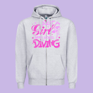 Funny Springboard Diving Quote Diver Gift For Love Girl Zipper Hoodie Designed By Lanvoart