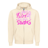 Sandshell funny springboard diving quote diver gift for love girl Zipper Hoodie - lanVoArt