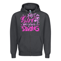 Smoke funny springboard diving quote diver gift for love girl Zipper Hoodie - lanVoArt