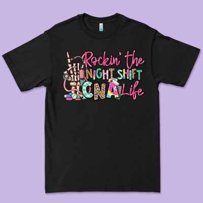 Rockin The Night Shift Cna Life Premium Tee Designed By Ranaportraitstore