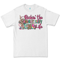 White rockin the night shift cna life Premium Tee - RanaPortraitStore
