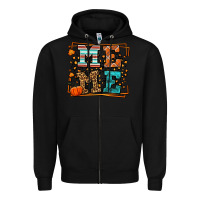 Black Fall Autumn Leopard Meme Zipper Hoodie - LillyAllenDesigns
