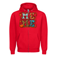 Red Fall Autumn Leopard Meme Zipper Hoodie - LillyAllenDesigns