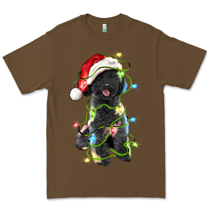 Christmas Black Poodles Dog Premium Tee by LillyAllenDesigns | Teevron